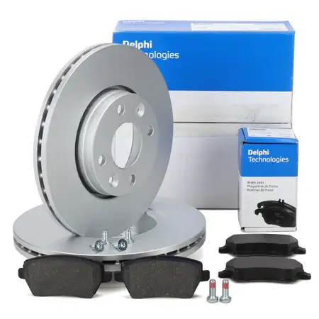 DELPHI Bremsscheiben + Bel&auml;ge f&uuml;r RENAULT Clio 4 Captur 1 Kangoo Zoe DACIA Dokker vorne