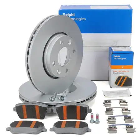 DELPHI Bremsen Set Bremsscheiben + Bremsbel&auml;ge f&uuml;r RENAULT Zoe BFM_ bis 08.2019 vorne