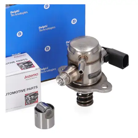 DELPHI Hochdruckpumpe + HITACHI ASTEMO 2503058 St&ouml;&szlig;el f&uuml;r VW Golf 7 8 Passat 1.5 TGI/TSI