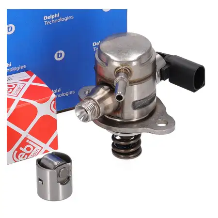 DELPHI Hochdruckpumpe + febi St&ouml;&szlig;el f&uuml;r VW Golf 7 8 Passat B8 Polo 6 Tiguan 1.5 TGI/TSI