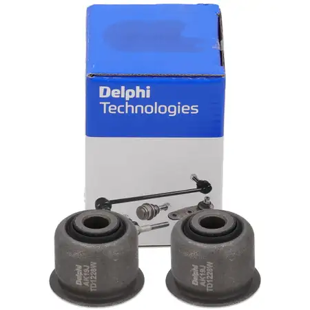 2x DELPHI TD1228W Querlenkerlager f&uuml;r PSA C5 III C6 407 508 I vorne unten au&szlig;en 3656.04