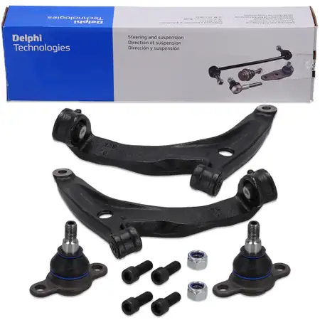 2x DELPHI Querlenker + Traggelenk f&uuml;r VW Transporter Multivan T5 bis 05.2011 vorne