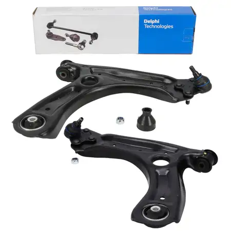 2x DELPHI Querlenker + Traggelenk f&uuml;r VW Polo 4 5 Up A1 8X Ibiza Mii Citigo Fabia vorne