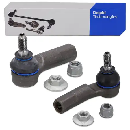 2x DELPHI Spurstangenkopf f&uuml;r VW Golf 5-8 Passat B6-8 Tiguan Touran AUDI A3 Q2 Q3 vorne