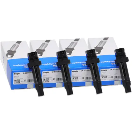 4x DELPHI GN1059012B1 Z&uuml;ndspule f&uuml;r HYUNDAI i20 I i30 FD GD KIA CeeD Rio 3 Venga 1.4 1.6