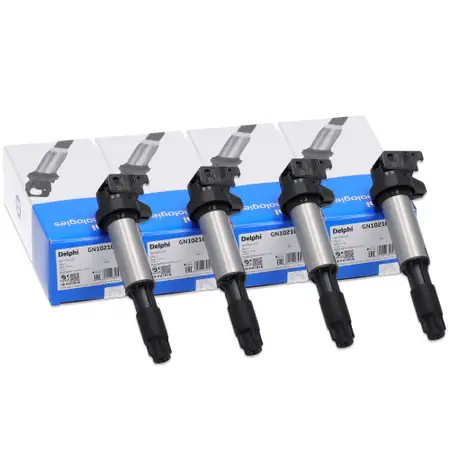 4x DELPHI GN1021012B1 Z&uuml;ndspule f&uuml;r BMW N42 N43 N45 N46 N13 N20 MINI N12 N14 N16 N18 PSA