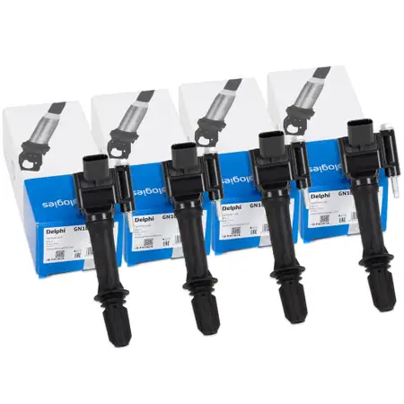 4x DELPHI GN10797-12B1 Z&uuml;ndspule f&uuml;r OPEL Astra K Insignia B Mokka / X 1.4 1.5 25203537