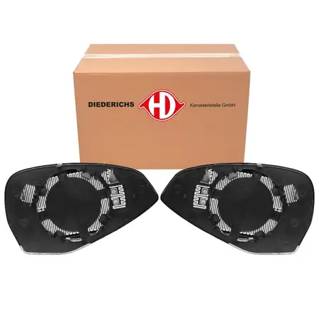 2x DIEDERICHS Au&szlig;enspiegel Spiegelglas f&uuml;r AUDI A4 S4 RS4 B9 A5 S5 F5 links + rechts