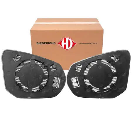 2x DIEDERICHS Au&szlig;enspiegel Spiegelglas f&uuml;r AUDI Q2 SQ2 (GA) links + rechts