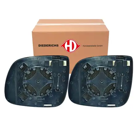 2x DIEDERICHS Au&szlig;enspiegel Spiegelglas f&uuml;r AUDI Q5 SQ5 8RB Q7 4LB links + rechts