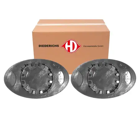 2x DIEDERICHS Au&szlig;enspiegel Spiegelglas f&uuml;r MINI R50 R53 Cabrio R52 links + rechts