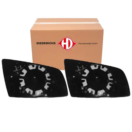 2x DIEDERICHS BLAU GET&Ouml;NT Au&szlig;enspiegel Spiegelglas f&uuml;r BMW 5er E60 E61 6er E63