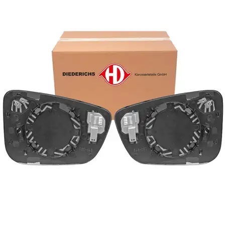 2x DIEDERICHS Au&szlig;enspiegel Spiegelglas f&uuml;r BMW 5er G30 G31 links + rechts
