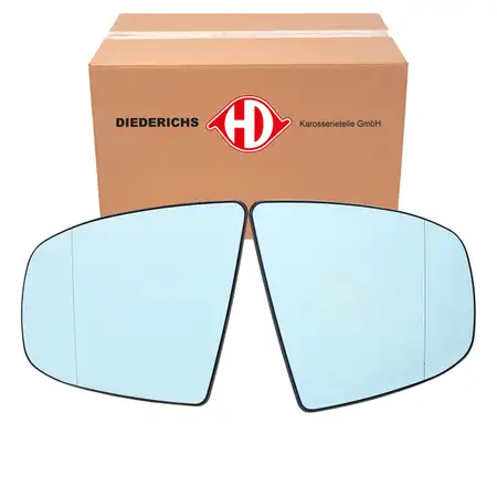 2x DIEDERICHS Au&szlig;enspiegel Spiegelglas f&uuml;r BMW X5 X5M E70 X6 X6M E71 E72 links + rechts