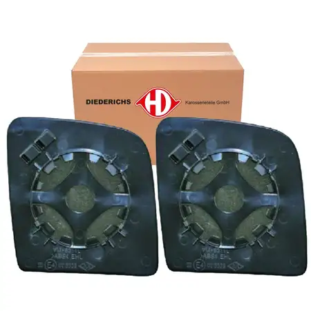 2x DIEDERICHS Au&szlig;enspiegel Spiegelglas f&uuml;r FORD Tourneo / Transit Connect bis 12.2009