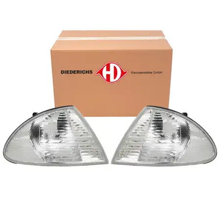 2x DIEDERICHS WEISS Blinker Frontblinker f&uuml;r BMW 3er E46 / Touring bis 08.2001 vorne