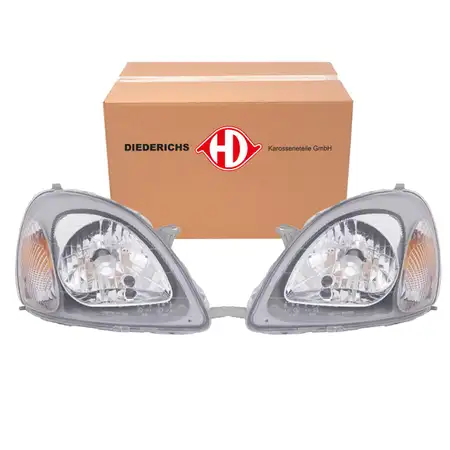 2x DIEDERICHS HALOGEN H4 Frontscheinwerfer Scheinwerfer f&uuml;r TOYOTA Yaris (_P1_)