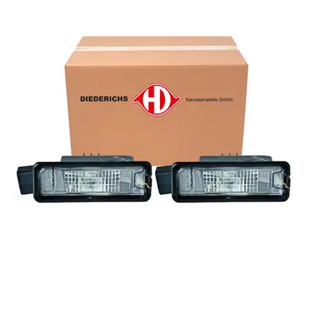 2x DIEDERICHS W5W Kennzeichenleuchte f&uuml;r VW Golf 6 7 Passat B7 Polo 5 Leon 5F 1K8943021