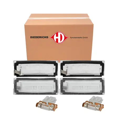 2x DIEDERICHS Kennzeichenleuchte + C5W Gl&uuml;hlampe f&uuml;r PSA Jumper 3 Boxer FIAT Ducato 250