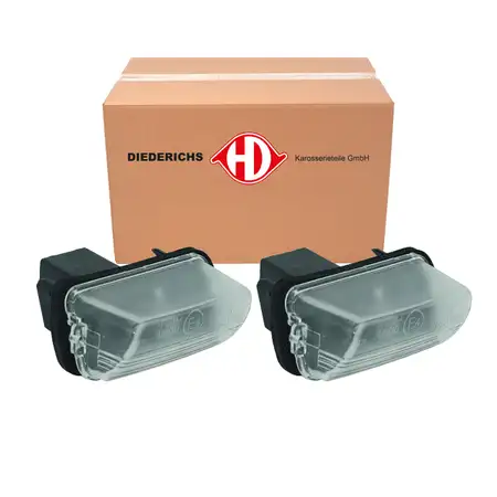 2x DIEDERICHS W5W Kennzeichenleuchte f&uuml;r PSA Berlingo Jumpy 2 3 206 207 Expert Partner