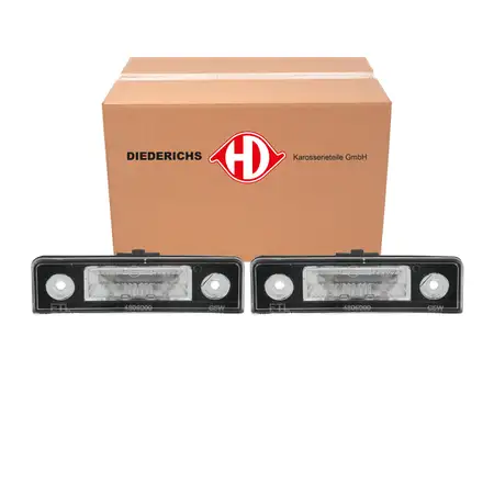 2x DIEDERICHS Kennzeichenleuchte + C5W Gl&uuml;hlampe f&uuml;r SKODA Octavia 2 Roomster 1Z0943021B