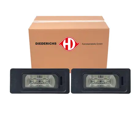 2x DIEDERICHS LED Kennzeichenleuchte f&uuml;r AUDI A1 8X A3 8V A4 B8 A5 C6 C7 A7 Q3 Q7 TT