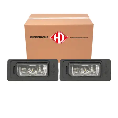 2x DIEDERICHS LED Kennzeichenleuchte f&uuml;r AUDI A1 8X A3 8V A4 B9 A6 C7 A7 Q3 Q7 5NA943021