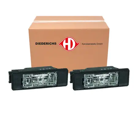 2x DIEDERICHS W5W Kennzeichenleuchte f&uuml;r PSA C2 C3 C4 C5 C6 106 307 308 406 407 607 806