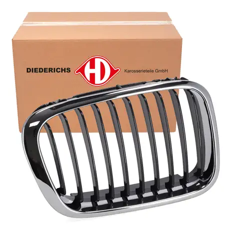 DIEDERICHS K&uuml;hlergitter f&uuml;r BMW 3er E46 bis Bj.08.2001 vorne rechts schwarz 51138208488