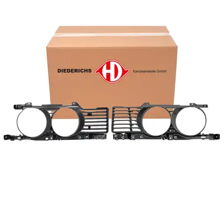 2x DIEDERICHS K&uuml;hlergitter + Scheinwerferblenden f&uuml;r BMW 5er E34 links + rechts