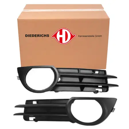 2x DIEDERICHS L&uuml;ftungsgitter Blende Nebelscheinwerfer f&uuml;r AUDI A3 S3 8P 03.2005-05.2008