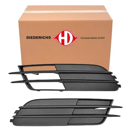 2x DIEDERICHS L&uuml;ftungsgitter Gitter Blende Sto&szlig;stange f&uuml;r AUDI A6 S6 RS6 4G C7