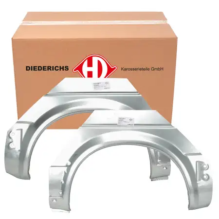 2x DIEDERICHS Seitenwand Radlaufrand Kotfl&uuml;gel Reparaturblech f&uuml;r VW Golf 2 3-T&Uuml;RER hinten