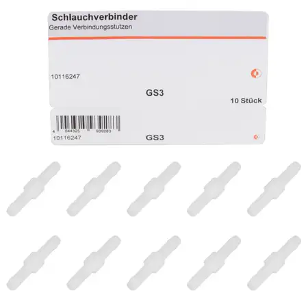 10x DRESSELHAUS Schlauchverbinder Verbindungsstutzen GERADE Typ GS 3mm