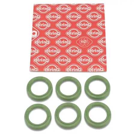 6x ELRING Dichtring Kerzenschacht f&uuml;r PORSCHE 996 997 Boxster Cayman 986 987 99610420300