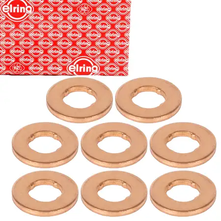 8x ELRING 293.140 Dichtring D&uuml;senhalter W&auml;rmeschutzscheibe f&uuml;r BMW 7er E38 E65 E66 E67 M67