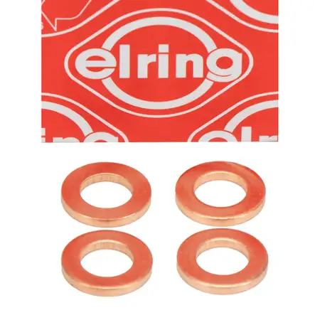 4x ELRING Dichtring D&uuml;senhalter W&auml;rmeschutzscheibe f&uuml;r VW Crafter T6 2.0 TDI 04L130519B