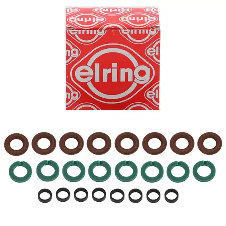 8x ELRING 933.140 Injection Valve Seal Kit for AUDI RS4 B8, RS5 8F, S6, RS6 C7, S7, RS7 4G
