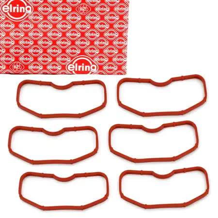 6x ELRING Dichtung Ansaugkr&uuml;mmer f&uuml;r AUDI A4 A5 A6 A7 Q5 Q7 PORSCHE Cayenne VW Touareg