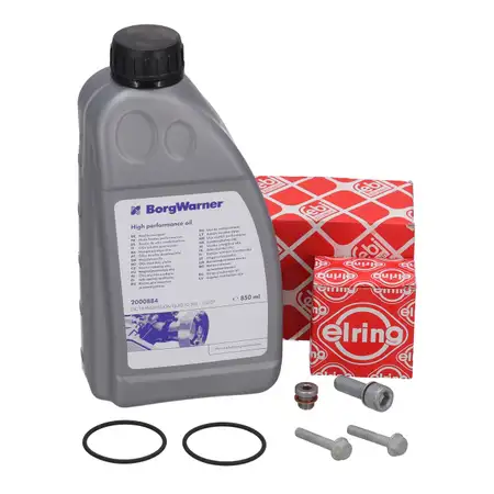 ELRING &Ouml;lwechsel Dichtungssatz + BORGWARNER 850mL &Ouml;l f&uuml;r VAG Haldex-Kupplung Gen 5