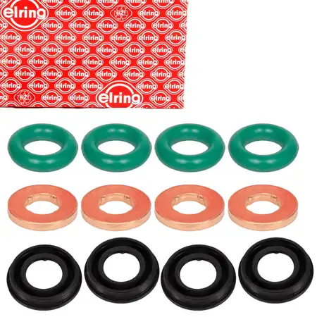 ELRING Dichtungssatz Einspritzd&uuml;se f&uuml;r PSA Jumper 2 Boxer FORD 2.2 DIESEL 12-teilig