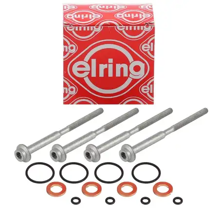 4x ELRING Dichtungssatz Einspritzd&uuml;se + Schrauben f&uuml;r VW Golf 7 Passat B8 Polo 1.6/2.0 TDI