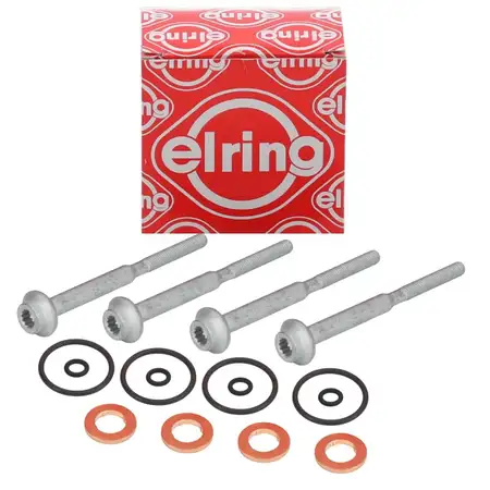 4x ELRING Dichtungssatz Einspritzd&uuml;se + Schrauben f&uuml;r VW Golf 6 Passat B7 Tiguan 2.0 TDI