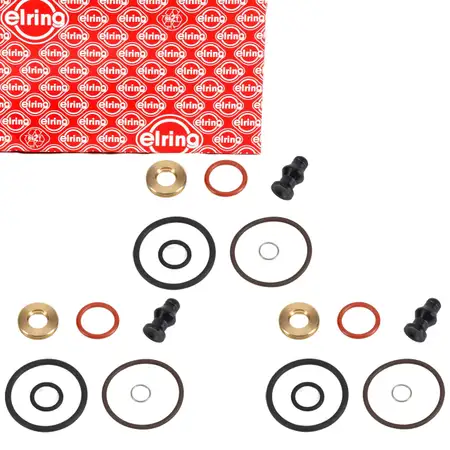 3x ELRING 434.651 Dichtring Einspritzventil Satz f&uuml;r VW Polo 6N2 9N Lupo Fox 1.2/1.4 TDI