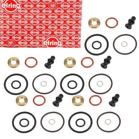 5x ELRING 434.651 Dichtring Einspritzventil Satz f&uuml;r VW Multivan Transporter T5 2.5 TDI