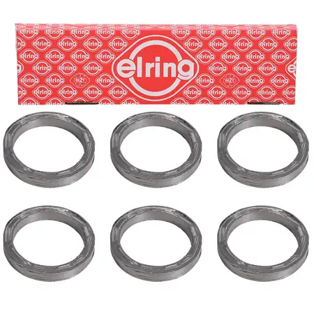 6x ELRING Dichtring Abgaskr&uuml;mmer f&uuml;r BMW E81-88 E90-93 E60 E61 X1 X3 N52 N53 18407530606