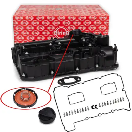ELRING Ventildeckel + Dichtung + Deckel f&uuml;r BMW F20/21 F22/23 F30-34 F32 F10/11 X1-4 N20