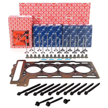 ELRING Zylinderkopfdichtung + Schrauben TRW Ventile Satz f&uuml;r BMW 1er F20 F21 3er F30 N13