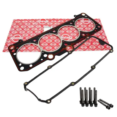 ELRING Zylinderkopfdichtung + Schrauben + Ventildeckeldichtung f&uuml;r VW Golf 3 B3/B4 1.8
