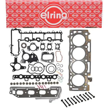 ELRING Zylinderkopfdichtung Satz 1,45MM + Schrauben f&uuml;r PSA FIAT FORD OPEL TOYOTA 2.0/2.2D